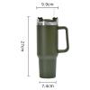40oz Handle ice Cream Large Capacity Vacuum Cup Stainless Steel Travel Cup Cup with Suction Tubes view 2