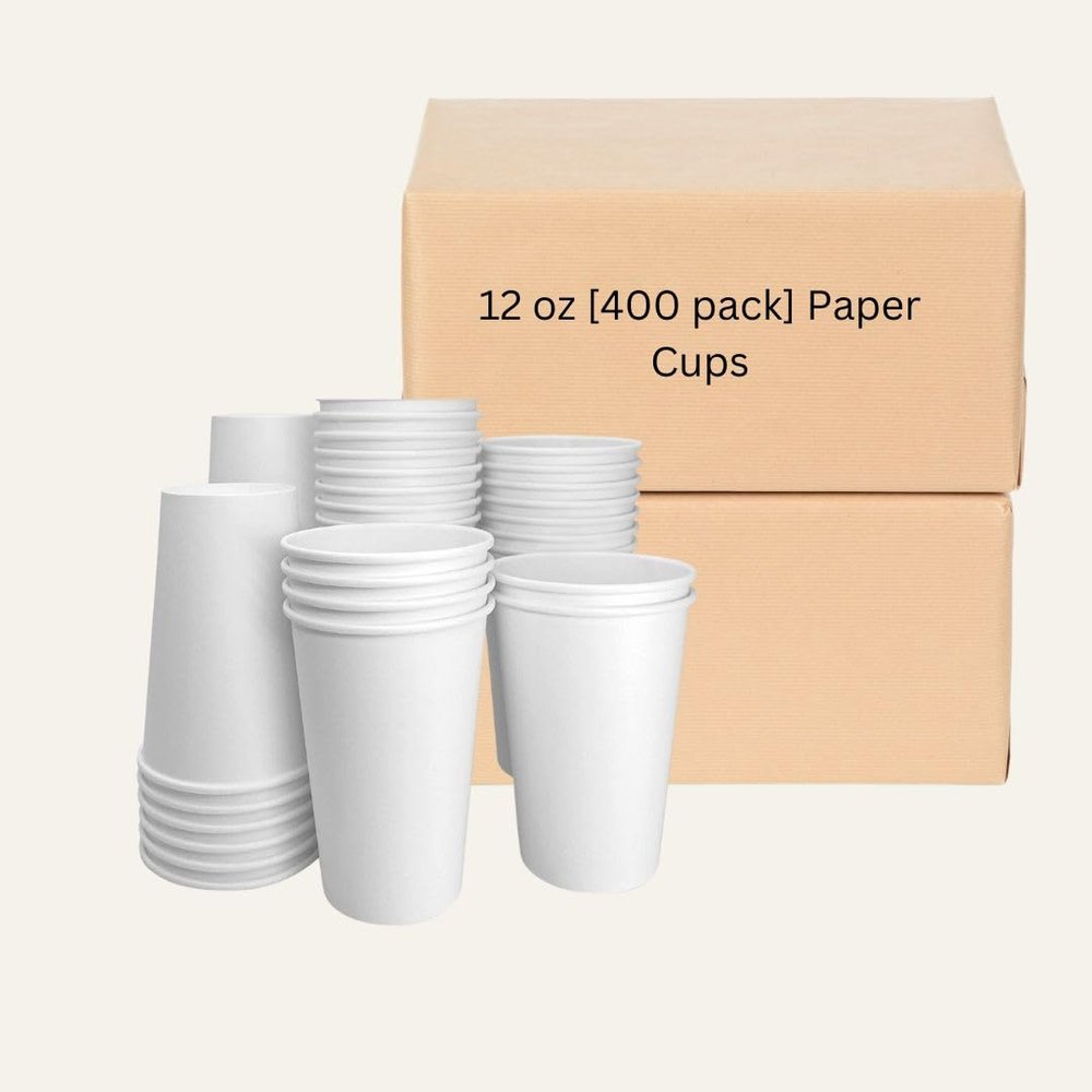 AMAZING GOODS New Yoek Coffee Cups NYC CUP (400, 12oz White Paper Cups)