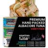 American Tuna Sushi-grade Pole Caught Albacore Tuna Variety Pack - Cooked Once, No Additives | 6 Cans (2x6oz Garlic, 2x6oz Jalapeno, 2x5oz Smoked w/Olive Oil) | Dolphin Safe, Ocean Caught view 1