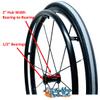 24" Sentinel 12 Spoke Wheel with Pushrims and Tires (24"x1" W/Schwalbe Grey Rightrun Tire) view 2