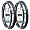 24" Sentinel 12 Spoke Wheel with Pushrims and Tires (24"x1" W/Schwalbe Black Rightrun Tire) view 1