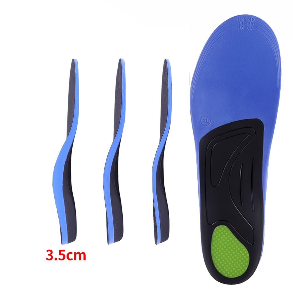 Heavy Duty Arch Support Orthotics for Men & Women Gel Cushioning, Absorption Work Boots Relief Fasciitis Insoles (3.5cm Arch Height) Men's 5.5-6.5 | Women's 7.5-8.5