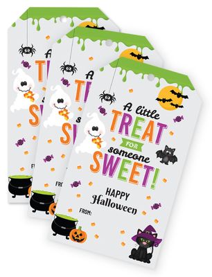 25 Halloween Treat Food Gift Tags Kids or Adults Party Favors- Holiday Fun Labels for Cookies Candy or Gifts Made in The USA