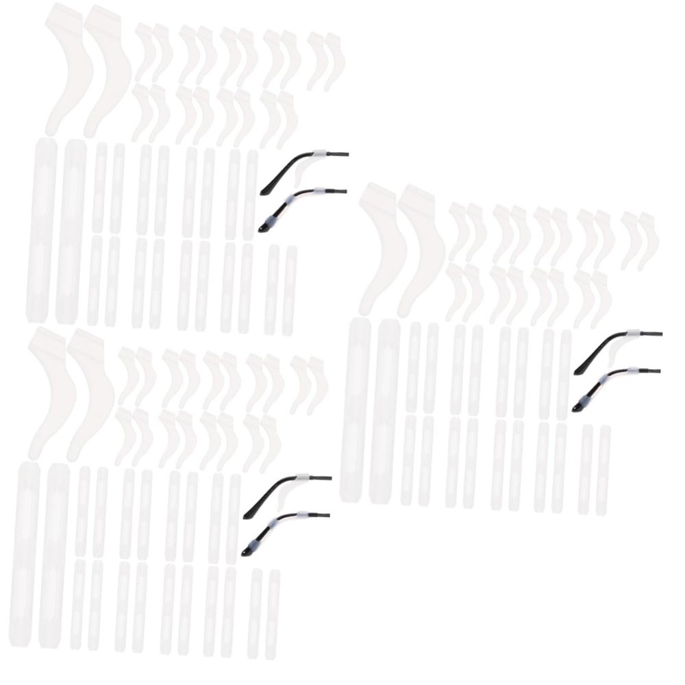 LALAFINA 60pairs Silicone Eyeglass Ear Grips Comfortable - Temple Tips for Glasses Eyewear Retainers for Daily Wear Outdoor Activities Yoga More
