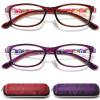 RaoOG Reading Glasses Blue Light Blocking for Women, Ladies Computer Readers 3.0, Flexible Eyeglasses Anti Eyestrain/Glare/UV (2 Pack/Case) view 1