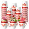 200 Pcs Christmas Disposable Paper Cups with Handle Lovely Santa 8 oz Christmas Disposable Coffee Cocoa Hot Chocolate Cups Drinkware Beverage Tea for Xmas Party Hot Chocolate Supplies Decoration view 1