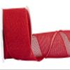 Zofrud Red Burlap Ribbon - 2.5 Inch x 10 Yards | Faux Jute Wired Ribbon for Wreaths, Christmas Decorations, Rustic Weddings, and Large Bow view 1