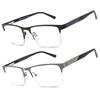 ESAVIA Premium Half Frame Reading Glasses for Men Blue Light Blocking Computer Reader Full Lens Magnifier Eyewear with Unbreakable Frame (Black Blue, 150) view 1