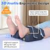 3D Compact Heel Protectors for Pressure Sores & Bed Sore Relief, Foot Elevation Pillow for Bedridden Patients, Heel Cushion for Post-Surgery Recovery, Ankle Support Foot Wedge Pillow to Reduce Pressure(Navy Blue 1 pc) view 4