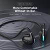 IHAO Open Ear Earbuds Air Conduction Headset Wireless Bluetooth Sport Headphones with Mic Earphone Lightweight Painless Wearing Sweatproof Earpiece Stereo Earphone for Running Hiking Bicycling-Black view 2