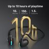 IHAO Open Ear Earbuds Air Conduction Headset Wireless Bluetooth Sport Headphones with Mic Earphone Lightweight Painless Wearing Sweatproof Earpiece Stereo Earphone for Running Hiking Bicycling-Black view 4