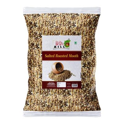 90's MILL Marwar Roasted Salted Moth/Mooth/Matki Bean Namkeen Snack | Vigna aconitifolia | Mat bean | Moth bean | Matki | Dew Bean Tasty Yummy Snack Healthy Snack High in Protein-250 * 1Pack