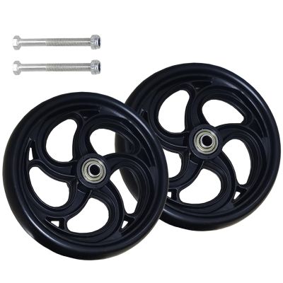 SAGIDAR 1 Pair Antis-Slip Rubber Wheel, Replacement Casters for Walker, Replacement Rollator Accessories 13/15/20cm, 120kg Load Capacity, Protects Floors, Easy to Install
