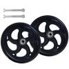 SAGIDAR 1 Pair Antis-Slip Rubber Wheel, Replacement Casters for Walker, Replacement Rollator Accessories 13/15/20cm, 120kg Load Capacity, Protects Floors, Easy to Install view 1