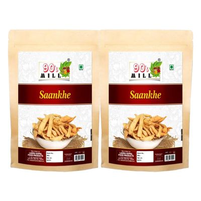 90's MILL Namkeen Dry Mathri Crispy Ready To Eat Snacks | Tea Time Snacks | Healthy Indian Namkeen Snack No Added Sugar | Holi Raksha Bandhan Diwali Namkeen Savoury Snack-150g*2Pack