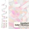Quhora 500 Yards Iridescent White Curling Ribbon for Gift Wrapping, 1/5 inch Balloon Ribbon String for Florist Flower, Crafts, Wreaths, Halloween, Birthday Party, Wedding view 2
