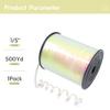Quhora 500 Yards Iridescent White Curling Ribbon for Gift Wrapping, 1/5 inch Balloon Ribbon String for Florist Flower, Crafts, Wreaths, Halloween, Birthday Party, Wedding view 3