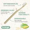 DR.BRIGHT Eco-Friendly Toothbrushes, Natural Biodegradable Toothbrushes, Soft Toothbrush for Adults, Recyclable Green & Compostable, Individual Packaging, Tooth Brush, 4 Pack view 2