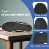 1 Pair Anti Slip Rubber Full Soles,Shoe Rubber Sole Repair Full Soles Shoe Repair Supplies Shoe Sole Protector 12.7in Long 4.9in (Black) view 2