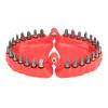 Denture Drill Bit Holder, Denture Screwdriver Organizer 3D Sculpture Desk Decor 28 Holes Red(With knife) view 1