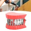 Denture Drill Bit Holder, Denture Screwdriver Organizer 3D Sculpture Desk Decor 28 Holes Red(With knife) view 3