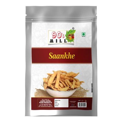 90's MILL Organic Namkeen Gujrati Namkeen Snack Saloni | Mathri Fresh Crispy Breakfast Matthi | Homemade Classic Indian Mathri Snack Perfect for Tea Time or Anytime Snacking-300g*1Pack