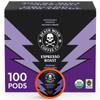 Death Wish Coffee - Single Serve Pods - Dark Roast Coffee Pods - Made with USDA Certified Organic - Extra Kick of Caffeine (100 Count (Pack of 1), Espresso Roast) view 1