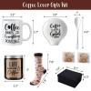 Vabean 5 Pieces Coffee Lover Gifts Set - Includes Mug and Spoon Rest Holder, Candle and Socks, Coffee Basket Valentine's Day Gift Idea for Men Women Birthday view 3