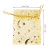 100 Pcs Moon Star Organza Bags, Sheer Jewelry Bags Gift Bags Drawstring Mesh Bags Glittering Jewelry Bags for Party Holiday Festival Christmas Birthday Wedding view 2