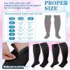 Hillban 2 Pair Plus Size Calf Zipper Compression Socks 15 to 20 Mmhg Open Toe Compression Stockings for Overweight Women Men(2 XL,Nude) view 2