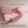 Eerbaier Pink Gift Box with Lid for Present, 11.3x8.2x4.1 Large Pink Gift Wrap Box, Shredded Paper Fill and Greeting Card, Ideal Present Box for Gift Giving view 3