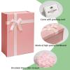 Eerbaier Pink Gift Box with Lid for Present, 11.3x8.2x4.1 Large Pink Gift Wrap Box, Shredded Paper Fill and Greeting Card, Ideal Present Box for Gift Giving view 4