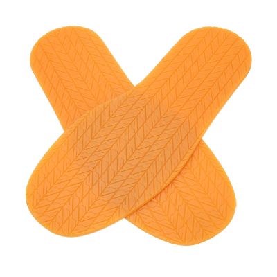 1 Pair Shoe Sole Repair, Rubber Full Soles Shoe Repair Supplies,12.7in Long 4.9in Wide Noise Reduction Thickness for Replacement(Orange)