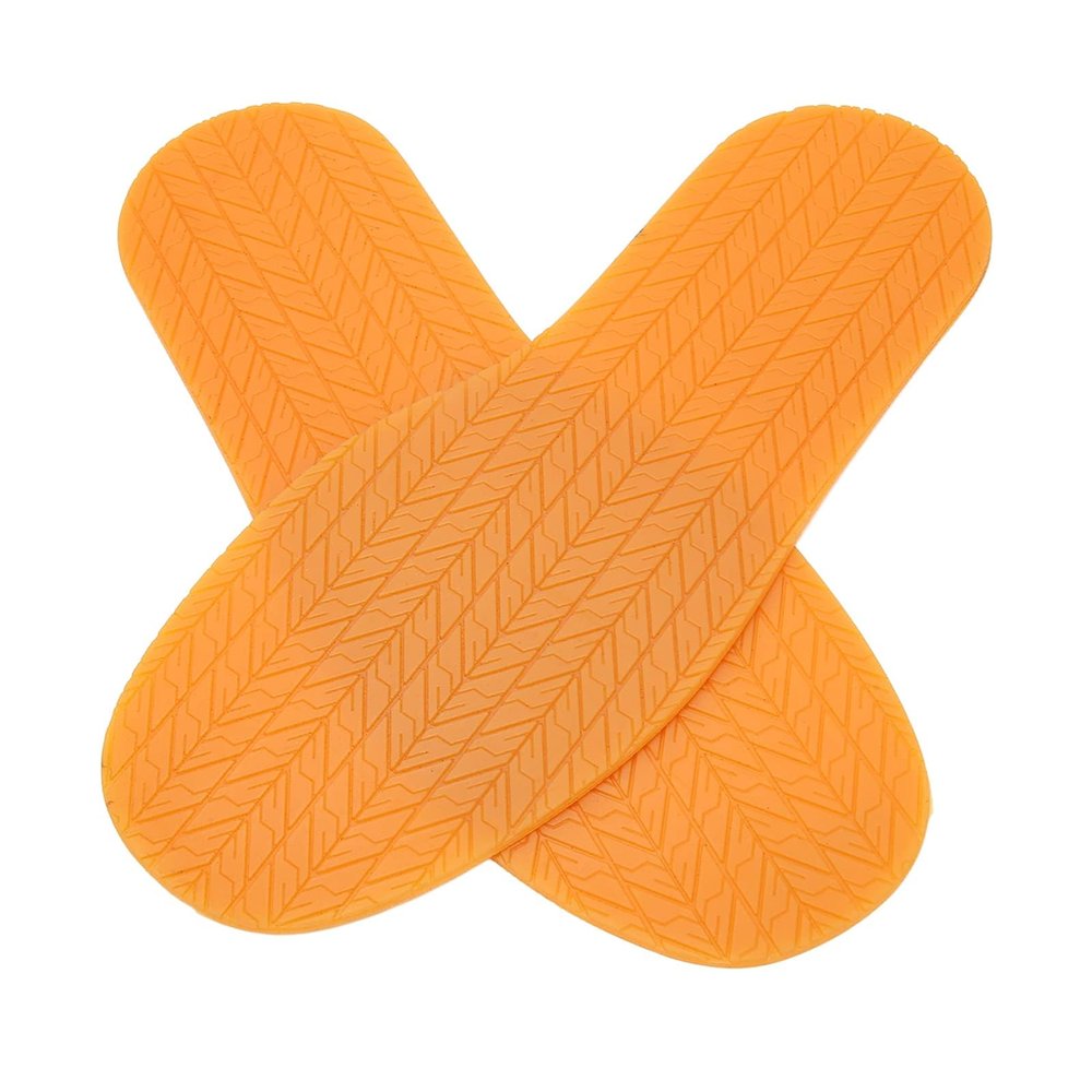 1 Pair Shoe Sole Repair, Rubber Full Soles Shoe Repair Supplies,12.7in Long 4.9in Wide Noise Reduction Thickness for Replacement(Orange)