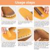1 Pair Shoe Sole Repair, Rubber Full Soles Shoe Repair Supplies,12.7in Long 4.9in Wide Noise Reduction Thickness for Replacement(Orange) view 2