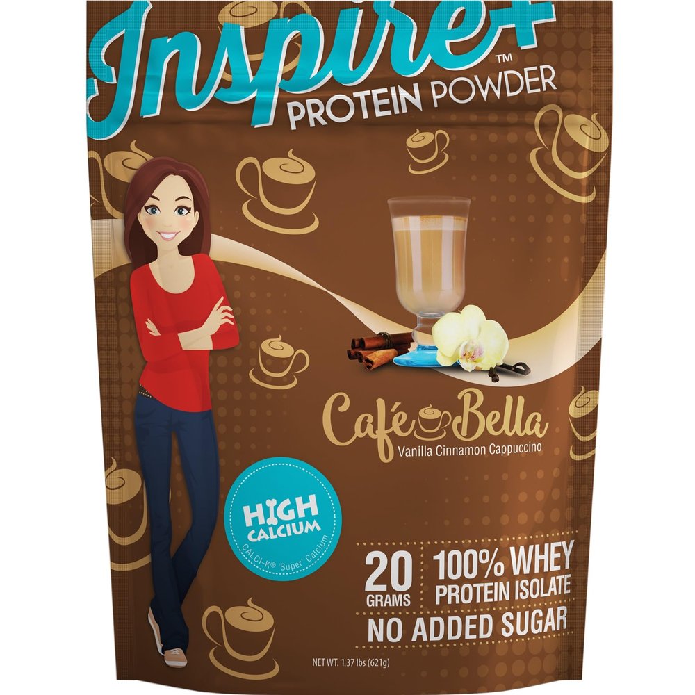 Bariatric Eating Inspire Cafe Bella Vanilla Cinnamon Cappuccino Sugar-Free 20g Whey Protein Isolate Powder (20 Servings)