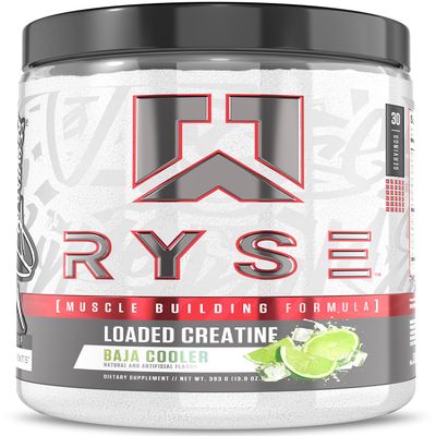 RYSE Loaded Creatine for Men & Women - Baja Cooler - Muscle Building Formula with 3 Forms of Electrolytes, Betaine Anhydrous and Peak ATP - Strength, Power & Endurance Support - 30 Servings