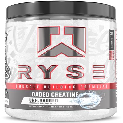 RYSE Loaded Creatine for Men & Women - Unflavored - Muscle Building Formula with 3 Forms of Electrolytes, Betaine Anhydrous and Peak ATP - Strength, Power & Endurance Support - 30 Servings