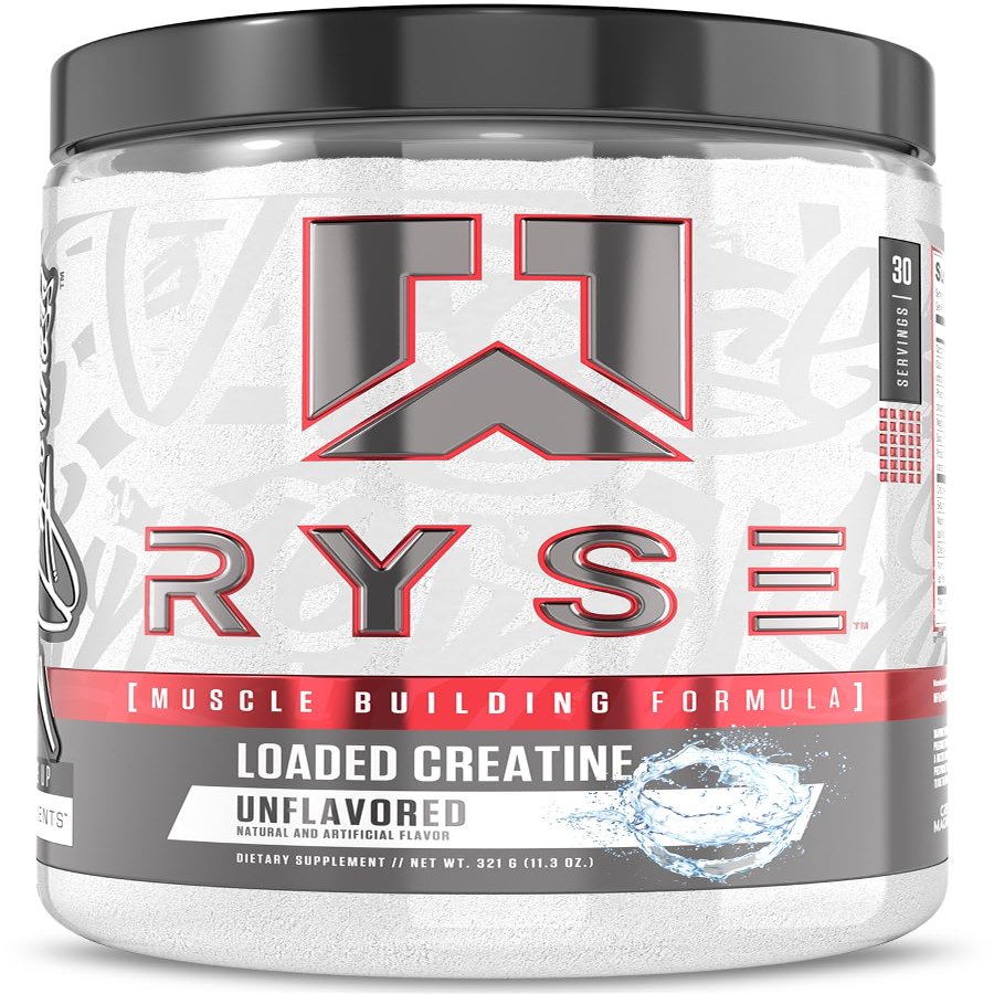 RYSE Loaded Creatine for Men & Women - Unflavored - Muscle Building Formula with 3 Forms of Electrolytes, Betaine Anhydrous and Peak ATP - Strength, Power & Endurance Support - 30 Servings