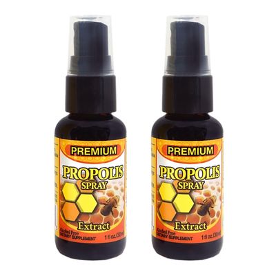 Dr.K&C HNHusa Premium Propolis Spray Throat Sore Relief 60 ml Antioxidant Immune System Support Soothing Natural Bee Honey Propolis 2pk