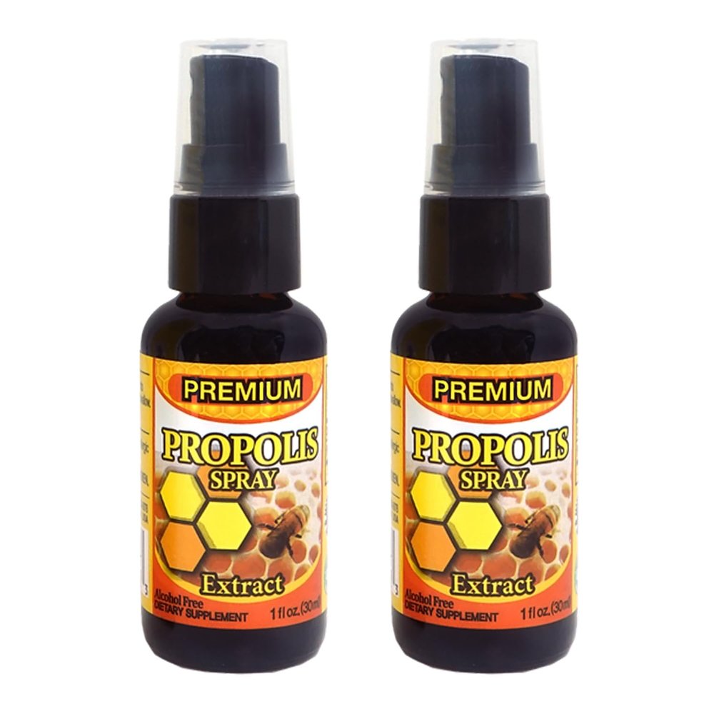 Dr.K&C HNHusa Premium Propolis Spray Throat Sore Relief 60 ml Antioxidant Immune System Support Soothing Natural Bee Honey Propolis 2pk