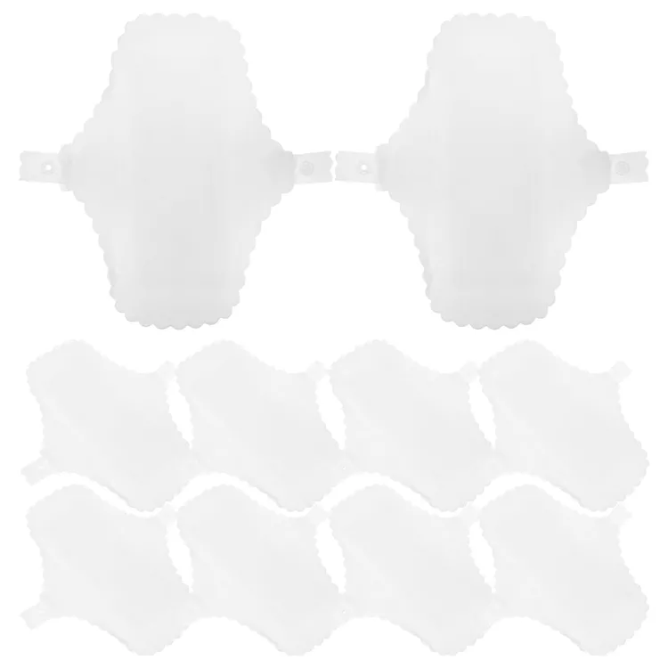 Waterproof Reusable Cotton Menstrual Pads - 10 Pcs Washable Period Pads for Women Ultra-Thin Leak-Proof Design Comfortable and Eco-Friendly 6.68X5.11In