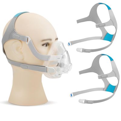 2 Packs Headgear for F20 with Magnetic Clips, Replacement Headgear Straps Compatible with F20 Full Face Mask(Medium)