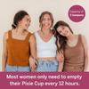 Pixie Cup - Soft, Safe, Reusable Menstrual Cup - Ranked 1 for The Best Tampon Alternative - 100% Medical-Grade Silicone Period Cup for Feminine Care - Buy One We Give One (Plum, Large) view 4