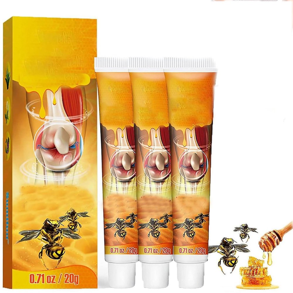 TPTAL 3PCS Beevenom New Bee Venom Professional Gel,Bee Venom Cream New,Propolis Professional Gel Joint Cream of Neck,Knee,Shoulder,Waist,Leg