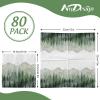 80 Pack Green Misty Forest Paper Napkins Woodland Theme Disposable Luncheon Dinner Napkins Decorative Party Napkins for Home Kitchen Bathroom Holiday Party Supplies, 6.5 x 6.5 Inch view 2