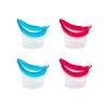 BRBASAP Eye Wash Cup 4Pack Eye Wash Kit Bath Kit Silicone Eyelash Lid Care for Tired Dry Eyes Effective Eye Cleaner Solution with Storage Container Soothing Tired Eyes (Blue and Pink) view 1