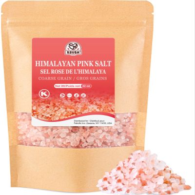 52USA Himalayan Pink Salt Coarse, Pink Himalayan Sea Salt, Coarse Grain 2 lb, Himalayan Salt, Pink Salt, Rock Salt for Grinder Refill, No Artificial Colors, No Additives, No Gluten, Kosher Certified