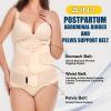 3 in 1 Postpartum Belly Band - Postpartum Belly Support Recovery Wrap, After Birth Brace, Slimming Girdles, Body Shaper Waist Shapewear, Post Surgery Pregnancy Belly Support Band (S/M, Beige) view 3