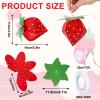 24Pcs Strawberry Party Favor Treat Boxes Sweet Fruit Themed Candy Cake Gift Box Snack Goodie Cardboard Boxes with Ribbon Double-Sided Tape for Berry First Birthday Baby Shower view 2